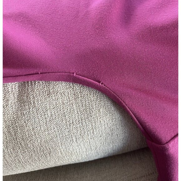 Trina Turk Sarafina Sheath Dress Pleated Crew Neck Orchid Size 10 Knee Length - Picture 5 of 12